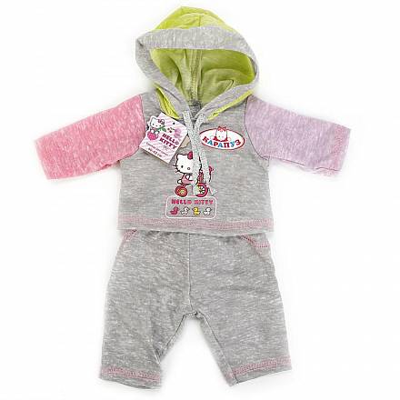 Комплект одежды для кукол – Штаны и кофта с капюшоном Hello Kitty, 40-42 см 